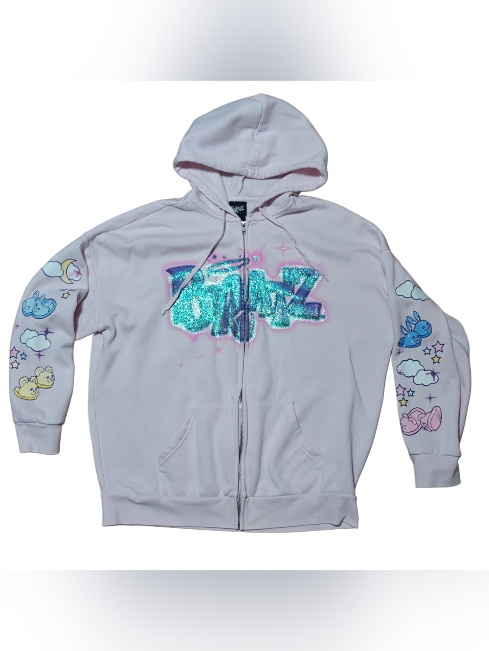 Bratz pink zip up hoodie size M